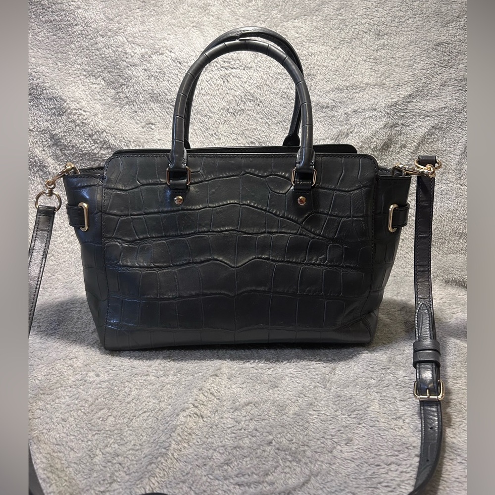 Coach Blake Croc Embossed Genuine Leather Carryall Tote - Picture 9 of 16